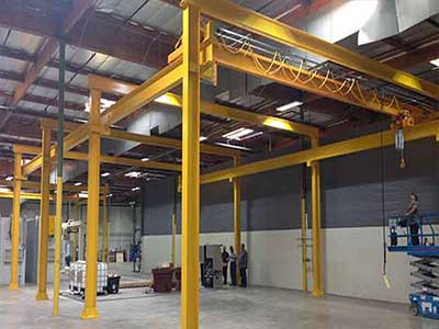 Freestanding Indoor Overhead Cranes:  Freestanding Indoor Overhead Cranes: