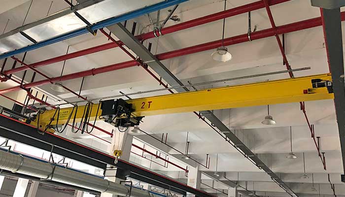 SIngle girder indoor overhead crane system 