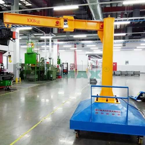 small portable jib crane on wheel for sale 