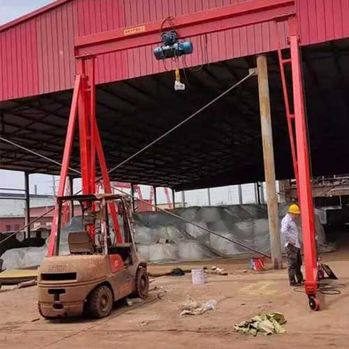 Mobile Steel Gantry Crane, custom small yard crane