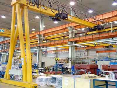 Gantry Crane on Wall Rails: 