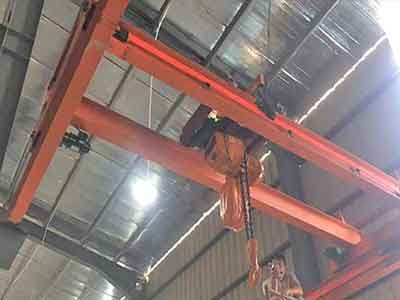 Double Girder Beam Crane with Top-Running Rail Track: