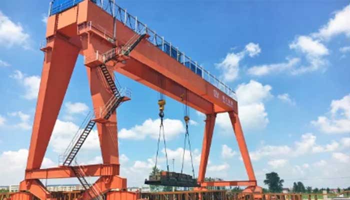 double girder gantry crane with open winch trolley  double girder gantry crane with open winch trolley
