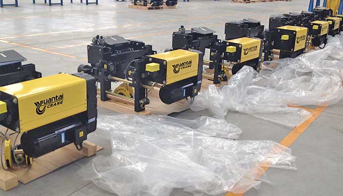 European style low headroom hoist for single girder top running crane