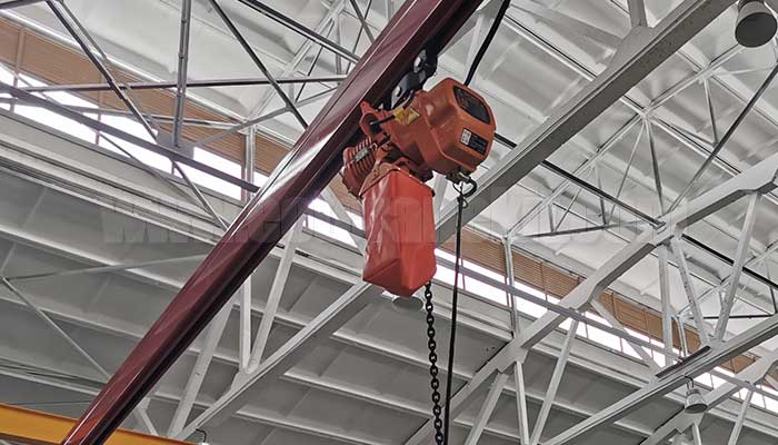 Light kbk crane with electric chain hoist , which can be designed with low headroom design and explosion proof hoist design 
