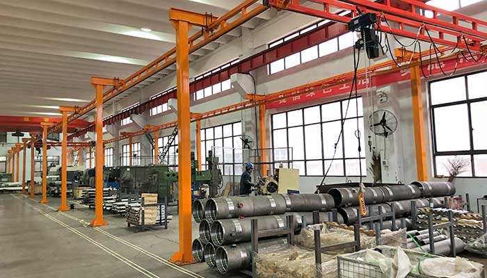 Floor mounted kbk modular crane system