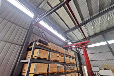 KBK modular crane for sale, staker crane for warehouse material handling kbk rail design
