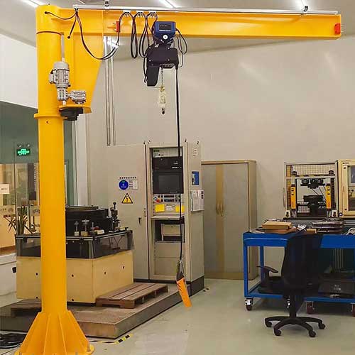 I beam electric chain hoist jib crane for limited space workshops