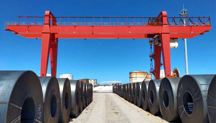 dobule girder rail gantry crane for steel coil storage yard