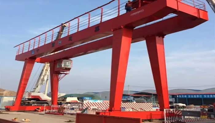 double girder gantry crane for outdoor material handling 