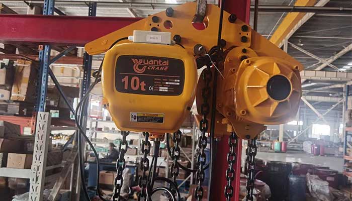 Electric chain hoist for 10 ton gantry crane with telescopic height Electric chain hoist for 10 ton gantry crane with telescopic height