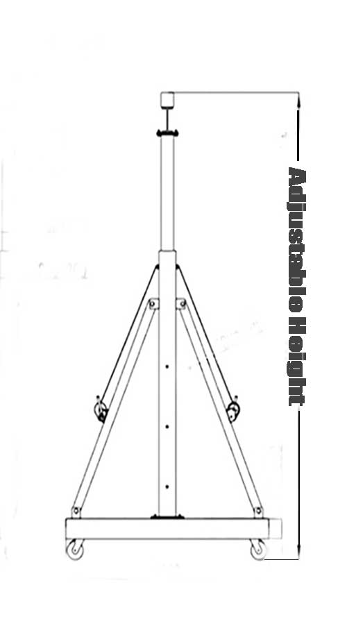 Adjustable height design drawing of movable gantry crane  Adjustable height design drawing of movable gantry crane