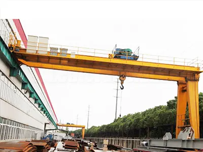 Double Girder Semi Gantry Crane with Crab Trolley Hoist Double Girder Semi Gantry Crane with Crab Trolley Hoist