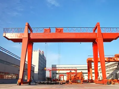 A Frame Double Girder Gantry Crane with Double Electric Hoists A Frame Double Girder Gantry Crane with Double Electric Hoists