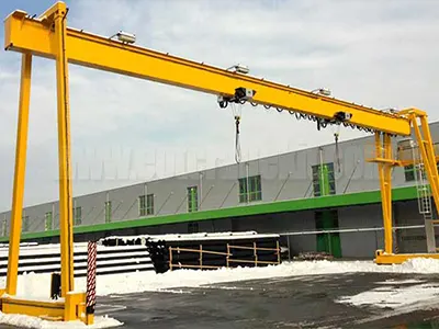 A Frame Single Girder Gantry Crane with Double Electric Hoists A Frame Single Girder Gantry Crane with Double Electric Hoists