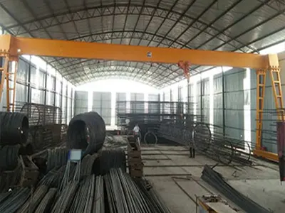 A Frame Single Girder Gantry Crane with Electric Hoists with Chain Falls A Frame Single Girder Gantry Crane with Electric Hoists with Chain Falls