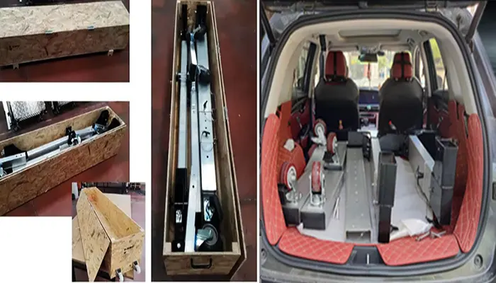 The small and light-weighted aluminum gantry cranes with each unit weighs less than 15kg which can be easily packed and transported.  The small and light-weighted aluminum gantry cranes with each unit weighs less than 15kg which can be easily packed and transported.