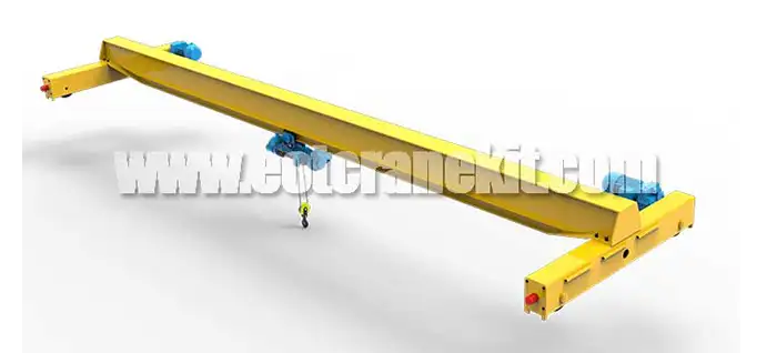 Top running single girder overhead crane with cd/md electric hoist 1 ton to 20 ton, 3 ton, 5 ton, 10 ton, 15 ton hot sale 