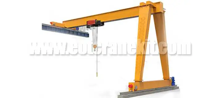 semi gantry crane with European style electric hoist