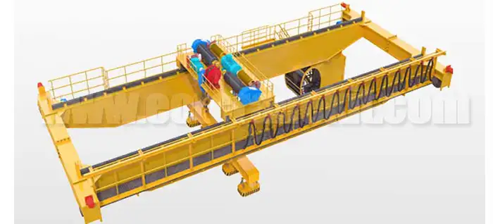 Double girder overhead crane with builtup hoist European style, hot sale 3 ton to 350 ton 