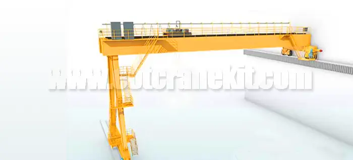 double girder single leg semi gantry crane, good price for sale