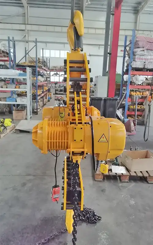 Hook mounted portable electric chain hoist 20 ton with 50 meters lifting height, customized design  Hook mounted portable electric chain hoist 20 ton with 50 meters lifting height, customized design
