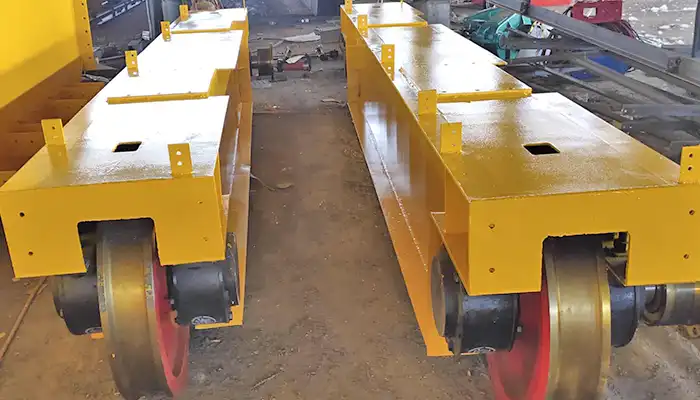 End carriages and end girder of grab bucket cranes 20 ton for sale 