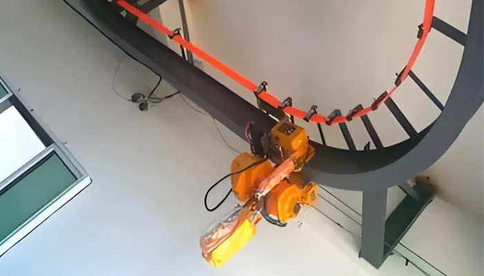 monorail chain hoist on curved rail