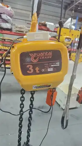 3 ton electric chain hoist for light duty gantry crane 
