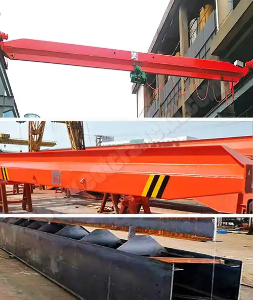 Box Girder + 1 Beam Structure overhead crane single girder