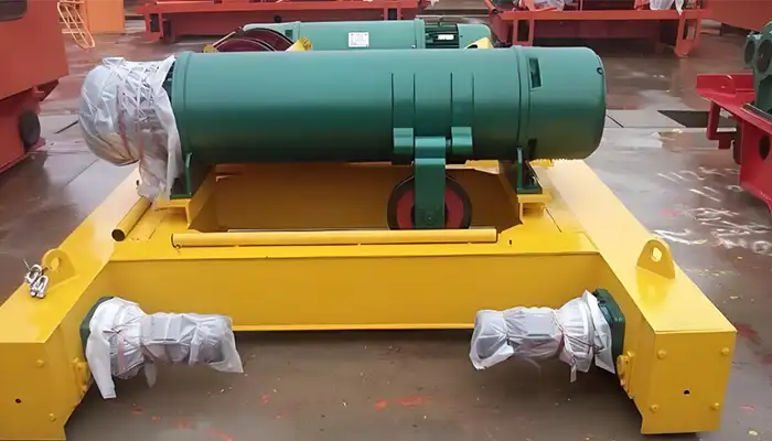 double rail crab unit with trolley frame with cd/md wire rope hoist 