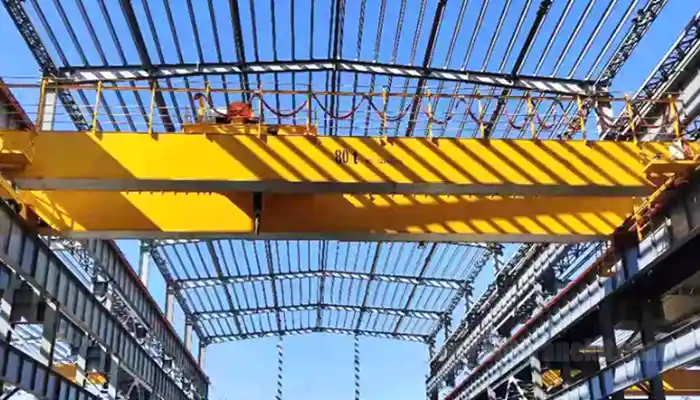 80 ton overhead crane with open winch trolley for reference 