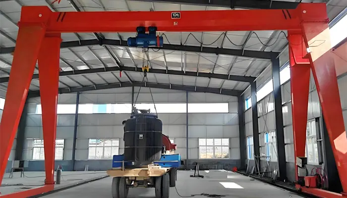 no cantilever gantry crane 10 ton for indoor workshop material handling and truck loading and unloading 