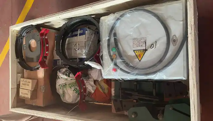 Crane parts and components for packed in wooden case 