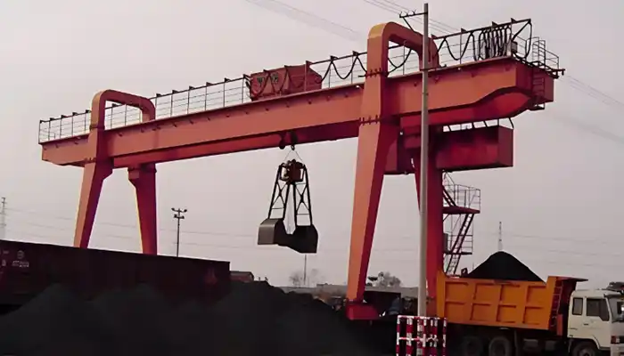 Double Girder Gantry Crane with Grab Bucket