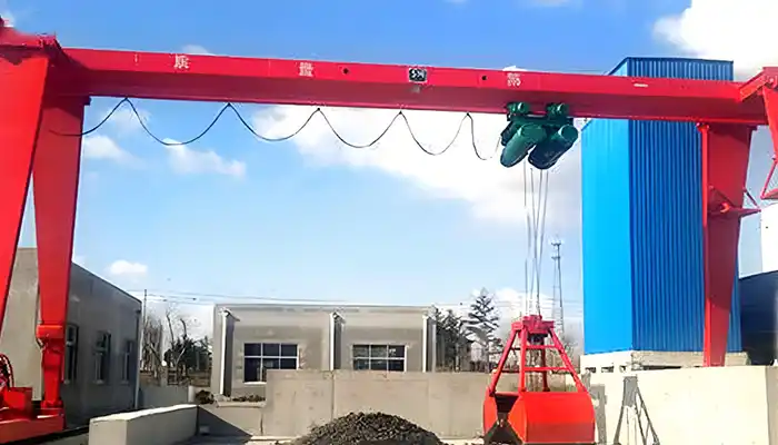 Single Girder Gantry Crane with Grab Bucket