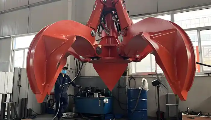 grab bucket for overhead crane and gantry crane for steel scrap handling 