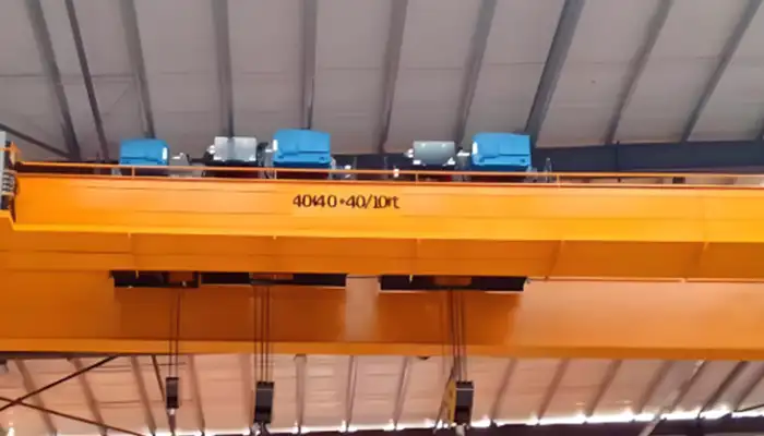 heavy duty overhead travelling crane with open winch for tamdem lifting 