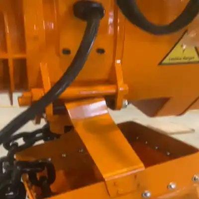 Electric chain hoist assembly and put the chain falls into the chain bag 