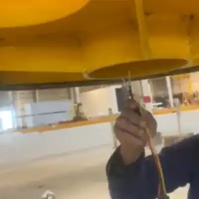 Run the wire through the column 