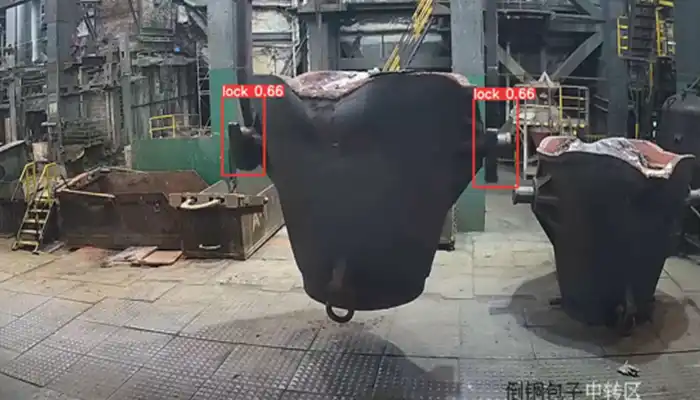 steel mill ladle crane hook tracking system 