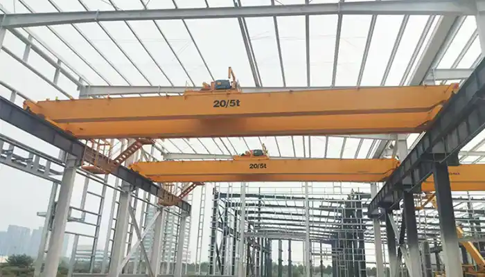 20 ton overhead bridge crane double girder design for sale for your reference 