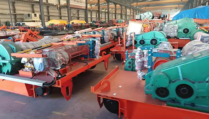 heavy duty open winch for double girder crane