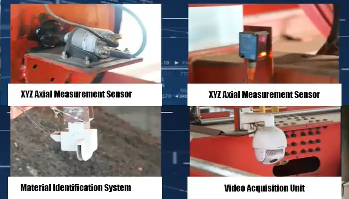 axial measurement sensor, material handling identifiation system, and video acquisition unit axial measurement sensor, material handling identifiation system, and video acquisition unit
