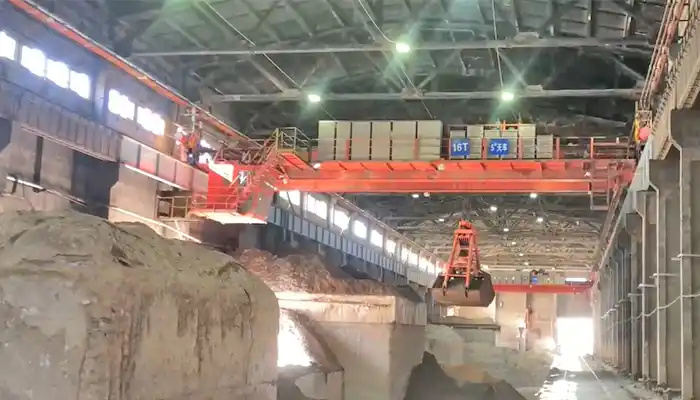 clamshell grab bucket overhead crane 