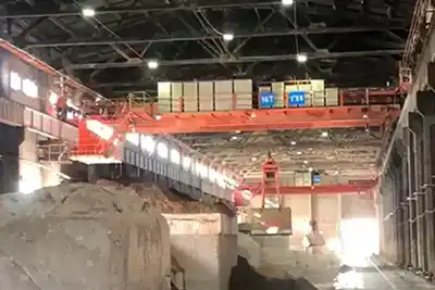 Automatic overhead crane with grab bucket - overhead grab bucket crane for sale Automatic overhead crane with grab bucket - overhead grab bucket crane for sale