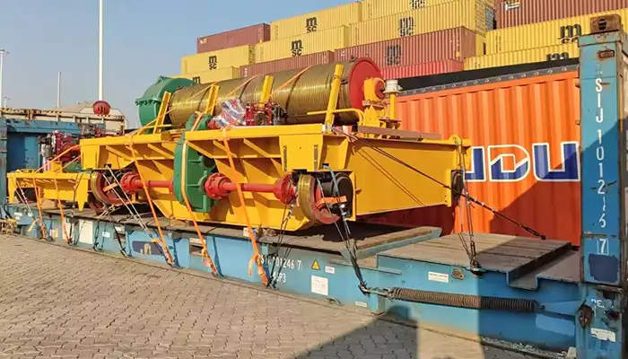 40 ton explosion proof overhead crane open winch trolley for delivery to Germany