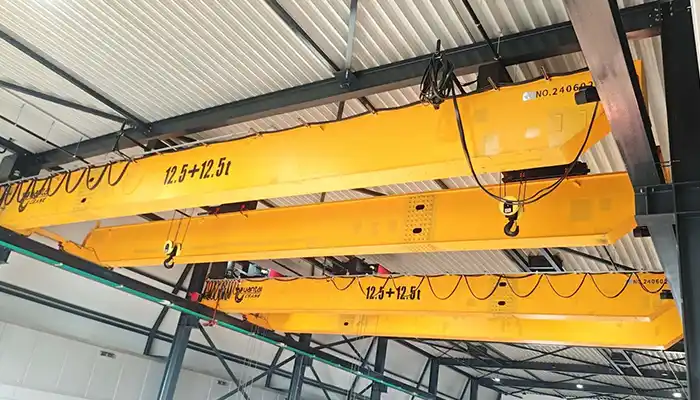 12.5+12.5 Ton Overhead Crane with two Hoist Trolley, 2 Sets: