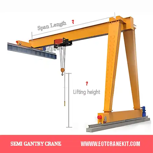 Semi gantry crane main specifications affect your crane price Semi gantry crane main specifications affect your crane price