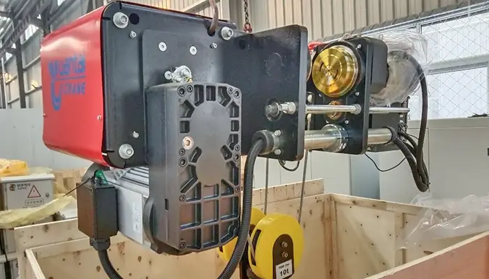low headroom hoist for top running single girder overhead crane 